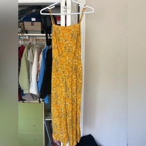 Old Navy Cropped Yellow Jumpsuit